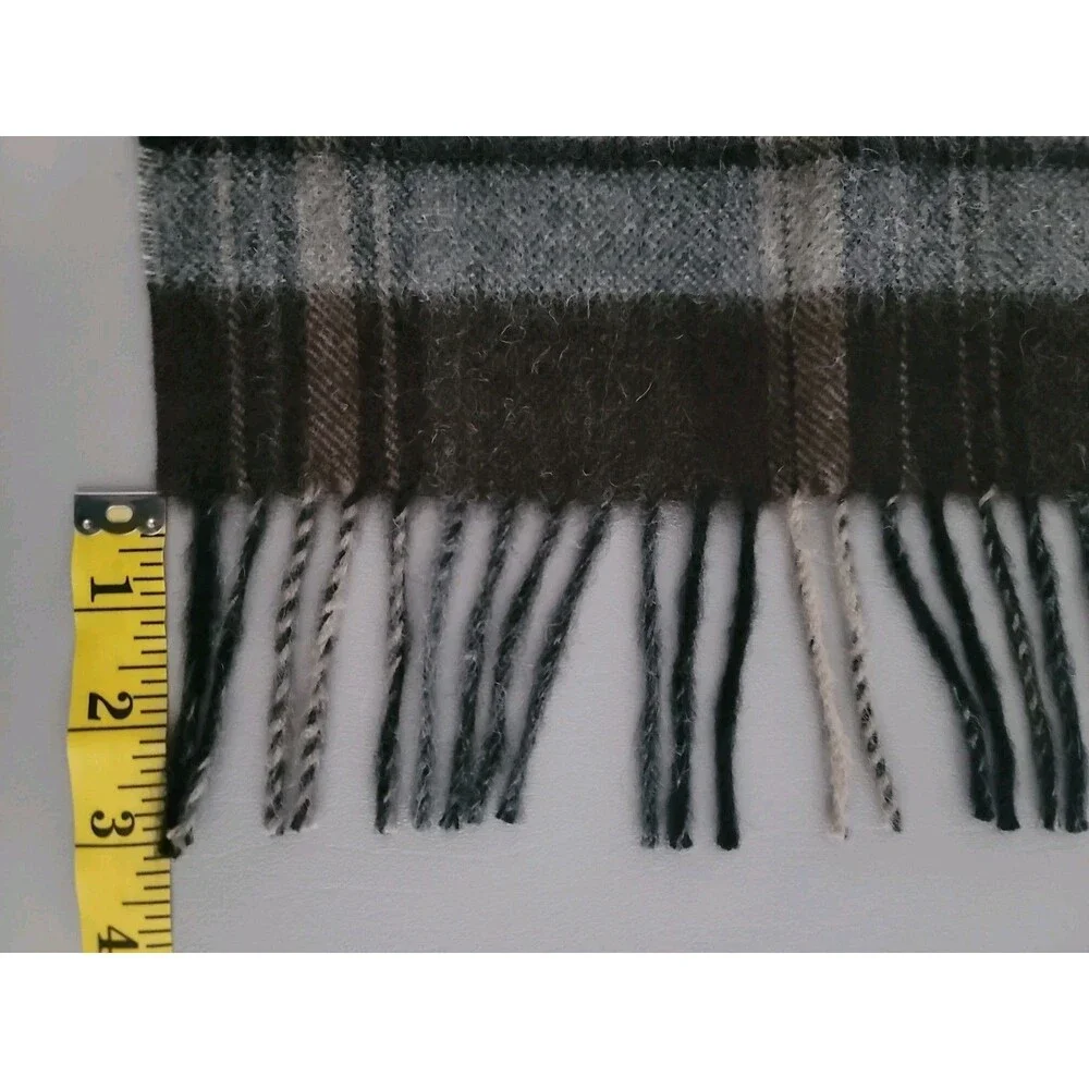 Daniel Cremieux 100% Alpaca Plaid Print Fringed Men's Scarf One Size New